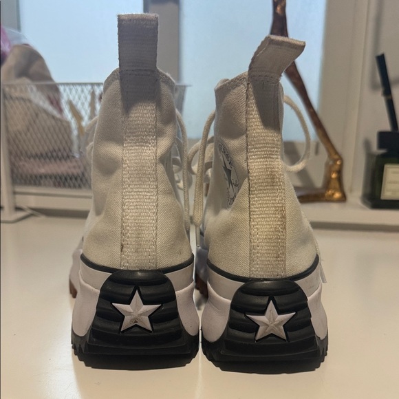 Converse Women's White Platform High-Tops - Picture 3 of 10